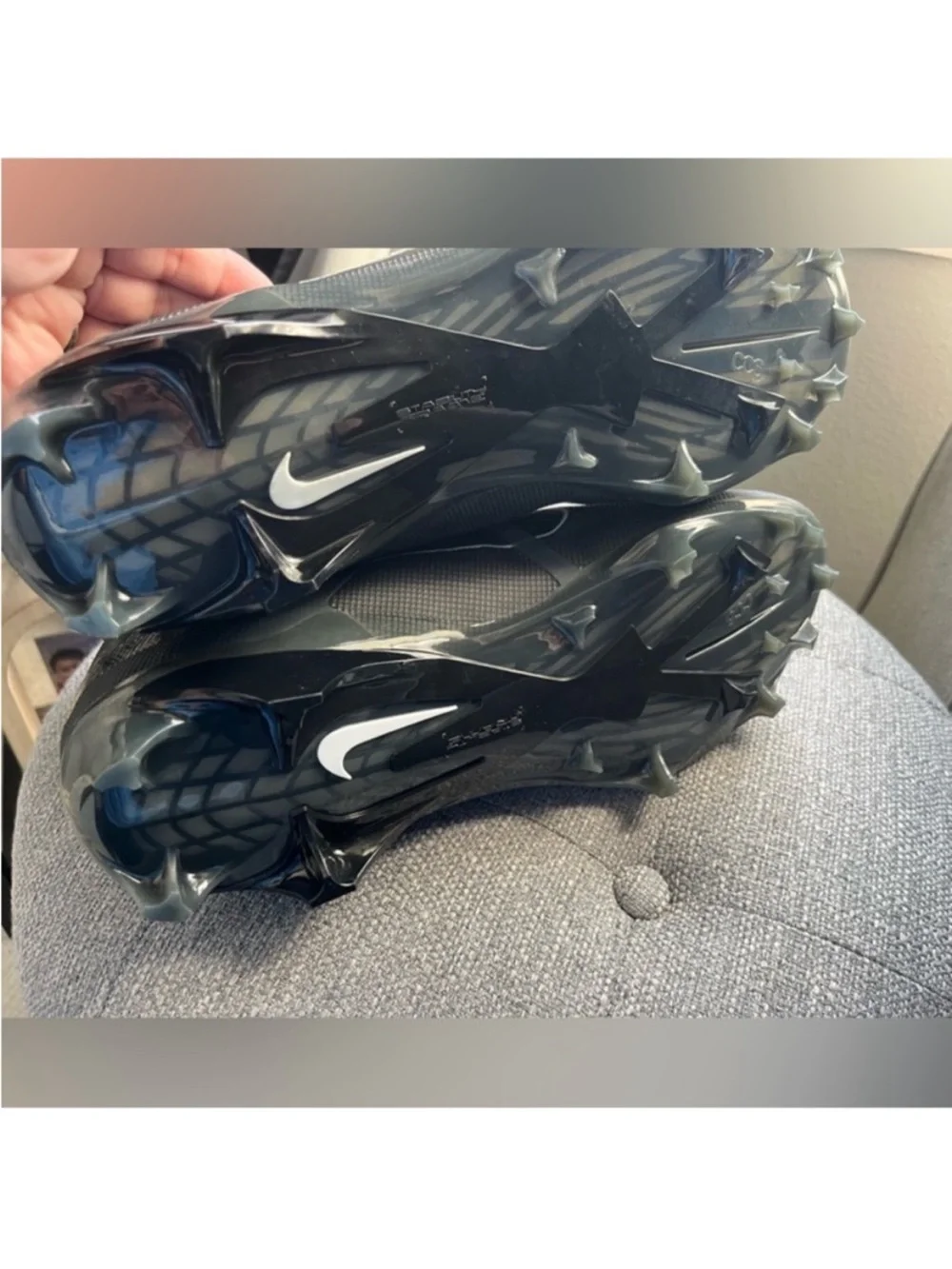Nike Alpha Menace Elite Black-Iron Grey-White Men's Football NEW